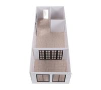 Kichvoe Modello di Appartamento 1:50 Kit Completo in Abs e Acrilico Pianta Dettagliata per Diorama Modellismo Ferroviario e Layout Treno
