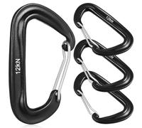 Kichvoe Moschettone d 12kn in Lega di Alluminio, Set da 4 Pezzi, Moschettone Pesante per Tende da Esterno, Escursionismo e Arrampicata, Accessorio Resistente e Portatile per attività