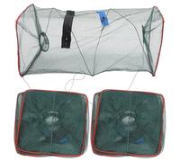 Kichvoe Nassa per Pesciolini e Granchi 3 Pezzi Rete Elastica e Robusta, Leggera e Compatta, Adatta per Pesca in Acque Salate e Cattura di Crostacei Colore Casuale