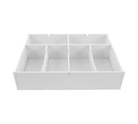 Kichvoe Organizer per Contanti con Divisori per Monete e Banconote in Materiale Composito Pvc Legno, Design Multicompartment Elegante per Scrivania e Cassetto Ufficio