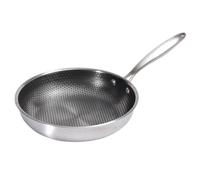 Kichvoe Padella in Acciaio Inox Antiadherente 28 cm Con Struttura a Nido D'Ape Padella Da Con Manico Padelle Per Friggere Padelle Per Chef Padella Wok Per A Gas Elettriche