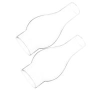 Kichvoe Paralume in Vetro 2 Pezzi per Lampada a Cherosene Copertura Antivento 6,3"X2" Accessori per Illuminazione di Emergenza