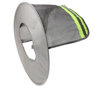 Kichvoe Parasole per Elmetto da Cantiere Visiera Protettiva e Copricollo Riflettente Grigio in Poliestere, Accessori per Caschi per Lavoro Edile, Protezione UV per Uso Outdoor