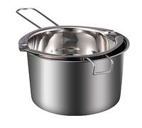 Kichvoe Pentola Doppia Caldaia in Acciaio Inox 10.6X5.5 Pollici Per Sciogliere Cera E Cioccolato Con Manico Ergonomico Per Uso Domestico E Creazione Candele