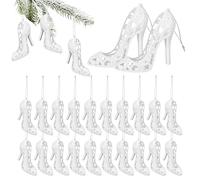 Kichvoe Pezzi Scarpe Alto Ornamenti Per Albero Di Natale Albero Di Plastica Pallina Mini Principessa Scarpe Alto Ciondolo Appeso Per Decorazioni Per Feste A Casa Il