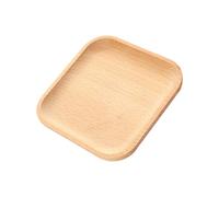 Kichvoe Piatto da Dessert in Legno di Faggio 12 Cm, Vassoio Versatile per Frutta e Dolci, Accessorio Cucina Naturale per Ristorazione e Servizio