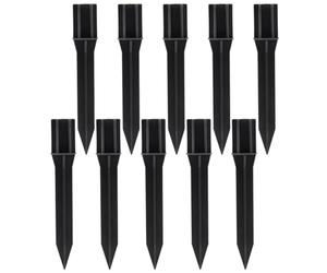 Kichvoe Picchetti per Lampade Solari da Giardino in ABS, Set da 10 Pezzi, Picchetti Luminosi per Sentieri e Vialetti, Accessori per Illuminazione Esterni, Facili da Installare e