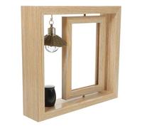 Kichvoe Piccola urna per ceneri umane e cornice portafoto commemorativa, mini urna nera con cornice per ceneri da 15,2 cm