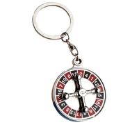 Kichvoe Portachiavi Rotante in Metallo a Forma di Roulette Russa Design Creativo e Sospeso, Come Ciondolo Portachiavi Decorativo per Accessori e Borse