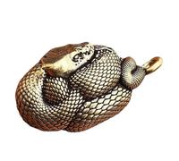 Kichvoe Portachiavi Serpente in Ottone Retrò a Forma di Pitone, Ciondolo per Borsa Unisex, Decorazione Artigianale in Miniatura per Creazione Gioielli e Accessori