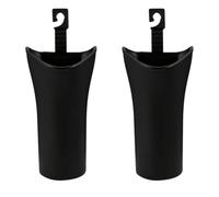 Kichvoe Portaombrelli per Auto in Plastica Nera, Multifunzionale e Facile da Trasportare, Set da 2 Pezzi per Ombrelli e Piccoli Oggetti, per Sedile Posteriore Auto