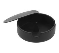 Kichvoe Posacenere Resistente e Pratico Coperchio Nero in Silicone e Protezione Dalla Cenere per Soggiorno Pulito