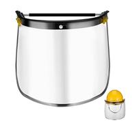 Kichvoe Protezione Facciale Antiappannamento Ispessita per Casco da Saldatura, Schermo Trasparente ad Alta Definizione per Lucidatura, Molatura e Taglio, Visiera Protettiva in Pvc e Lega