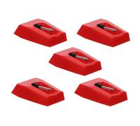 Kichvoe Puntina per Giradischi Suono Nitido e Testina Precisa in Alluminio e Plastica 5 Pezzi Rosso, Aghi di Ricambio Accessori per Vinili per Grammofono