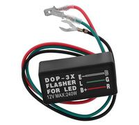 Kichvoe Relè Lampeggiatore LED Moto Dop-3x in Plastica per Indicatori | Modulo di Controllo Compatto, Installazione Semplice, Nero, per Frecce Direzionali, Alta Luminosità