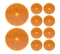 Kichvoe Riflettori per Vialetti Stradali 10 Pezzi Catarifrangenti di Sicurezza Rotondi in Plastica Vite per Auto, Moto, Biciclette e Rimorchi, Segnalazione Visibile Notte e