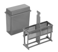 Kichvoe Scaffale Portaoggetti in Plastica per 24 Vetrini da Microscopio, Supporto per Essiccazione e Colorazione Campioni, Porta Vetrini Stabile per Laboratorio di Istologia e Ricerca