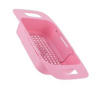 Kichvoe Scolapiatti Estensibile in Pp Design Telescopico per Frutta e Verdura, Cestello Multifunzionale Sopra Lavello per Organizzazione Cucina e Conservazione