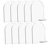 Kichvoe Segnaposto Eleganti Numeri 10 da Tavolo in Acrilico Trasparente Supporto Conveniente e Creativo per Matrimonio e Feste per Decorazioni da Tavolo