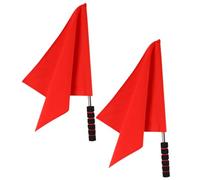 Kichvoe Set 2 Bandiere Arbitro Calcio Manico Antiscivolo e Colori Vivaci per Segnalazione Manuale in Eventi Sportivi come Calcio, Football e Attività Scolastiche, Leggere e Portatili