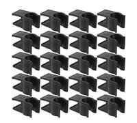Kichvoe Set 20 Pezzi Clip di Fissaggio per Tavolo Pieghevole Nero in Plastica, Resistente ai Danni e Facile da Installare, per Carrelli da Campeggio e Attività All'aperto