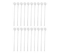 Kichvoe Set 20 Pezzi Spiedini per Barbecue in Acciaio Inossidabile Resistente ad Alta Temperatura, Utensili per Grigliata All'aperto, per Carne e Campeggio