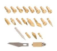 Kichvoe Set 22 Punte di Ricambio per Pirografia in Metallo, Punte per Macchina e Penna Pirografo ad Alta Impedenza, Accessori Resistenti per Pirografia su Legno, Adatti a Principianti