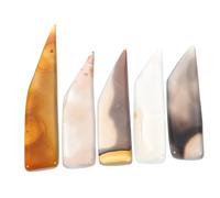 Kichvoe Set 5 Pezzi Coltello in Agata Naturale per Lucidare Gioielli Oro e Argento, Strumento Professionale per Brunitura e Finitura di Gioielli su Superfici Colore Casuale Stili Multipli