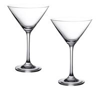 Kichvoe Set 6 Bicchieri da Cocktail Martini in Vetro Trasparente, Calici da Bere Gambe Lunghe, Coppette per Bar e Bevande Rosse, Adatti per Serate e Degustazioni