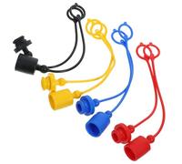 Kichvoe Set 8 Tappi Antipolvere Idraulici 3/8 in Plastica per Accoppiatori Rapidi Iso7241a, Coperture Coniche Leggere Multicolore per Protezione Connettori Industriali e Manutenzione