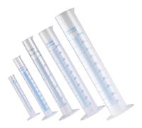 Kichvoe Set da 5 Cilindri Graduati in Plastica Blu per Laboratorio, Misurino Graduato da 50ml a 1000ml Base Stabilizzante, Accessori Scientifici per Misurazione Precisa di Liquidi