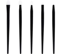 Kichvoe Set di Pennelli per Make-up in Silicone Nero, Kit Portatile Applicatori per Ombretto e Rossetto, per Uso Professionale e Quotidiano
