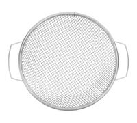 Kichvoe Setaccio da Giardino in Acciaio Inox con Doppia Maniglia, Setaccio per Terreno e Compost a Maglie Fini da 30 Cm, Strumento per Giardinaggio e Analisi del Suolo per Semina e