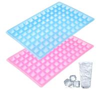 Kichvoe Stampo per Cubetti di Ghiaccio 2 Pezzi a Forma di Diamante 96 Scomparti in Pp Impilabile Resistente Colore Casuale per Uso Domestico e Feste