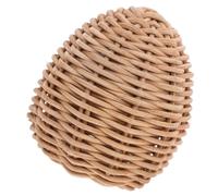 Kichvoe Statua Uovo in Rattan Intrecciato Rustico per Pasqua, Decorazione | Riutilizzabile e Compatta, Decorazione Sospesa, per Bar e Porte, Stile Fattoria e Forma Ellittica
