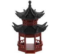 Kichvoe Statuetta Pagoda Bonsai Micro Paesaggio in Miniatura, Decorazione Architettonica Cinese per Acquario e Giardino Zen, Padiglione Micro Paesaggistico Compatto da 6 Cm per Scrivanie