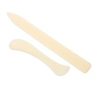 Kichvoe Strumento per Piegare Ossa di Plastica 2 Pezzi Bordi Arrotondati, Cartella in Osso Curvo e Dritto per Rilegatura Libri e Lavori di Carta, Utensile Artigianale per Scrapbooking