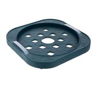 Kichvoe Supporto Mobile per Bombola di Gas Vassoio Rotondo in Plastica, Base Resistente Ruote per Facile Spostamento, Piastra di Raccolta per Serbatoi Gas in Cucina