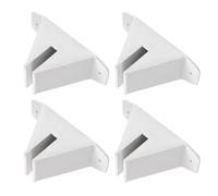 Kichvoe Supporto Recinzione da Giardino Kit 4 Pezzi Bianco in Plastica Antiribaltamento Base per Piccole Staccionate Esterne Resistente al Vento