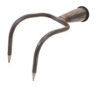 Kichvoe Testa di rastrello da Giardino in Metallo - Strumento da Giardinaggio con Gancio a Doppio Dente per diserbo/piantagione/allentamento del Terreno - Coltivatore Manuale per Prati e Interni