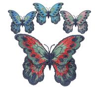 Kichvoe Toppe Termoadesive Farfalla 4 in Poliestere per Decorazione e Riparazione Abbigliamento Borse Scarpe per DIY