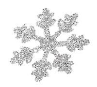 Kichvoe Toppe Termoadesive Fiocco Ghiacciato in Resina Argento, Pratiche e Resistenti, Adesivo Retro da Stirare per Decorare Abbigliamento e Lavori Fai da Te