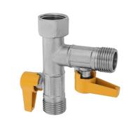 Kichvoe Valvola Deviatrice Doccia Valvola di Arresto in Ottone G1/2 a 3 Vie Forma T per Controllo Efficiente Dell'acqua per Sostituzione in Famiglie Impegnate