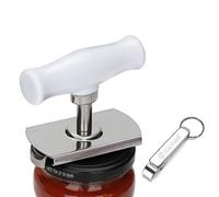 Kichwit Jar Opener for Arthritis, Stainless Steel Jar Lid Opener, for Small and Medium Jar Lids, Bottle Opener Keychain Included