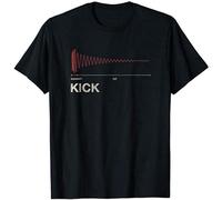 Kick Drum DAW Producer Transient & Tail Fashion Unisex 100% Cotton Short-Sleeve T-Shirts Black L