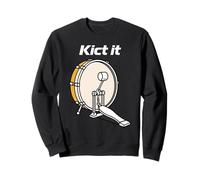 Kick It Pedal Bass Drum Drummer Musical Beat Felpa