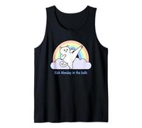 Kick Monday in The Balls Rainbow Cat Canotta