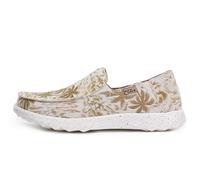 Kickback Couch 2.0 Mocassini Slip-On da Unisex in Tela - Scarpe Estive Casual per Viaggio e Spiaggia con Suola Antiscivolo - Calzata Confortevole per Comfort Tutto Il Giorno - Beige Palm Print, EU 38