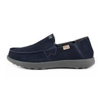 Kickback Couch 2.0 Suede - Mocassini da Uomo - Colori Navy - Scarpe da Uomo trasformabili - Tomaia in camoscio - Fodera in Lana - Suola Ammortizzata - Solette Foderate in Pelle - Taglia EU 41