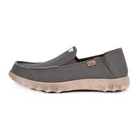 Kickback Couch Classic Mocassini Slip-On da Uomo in Tela - Scarpe Estive Casual per Viaggio e Spiaggia con Suola Antiscivolo - Calzata Confortevole per Comfort Tutto Il Giorno - Charcoal Brown, EU 42